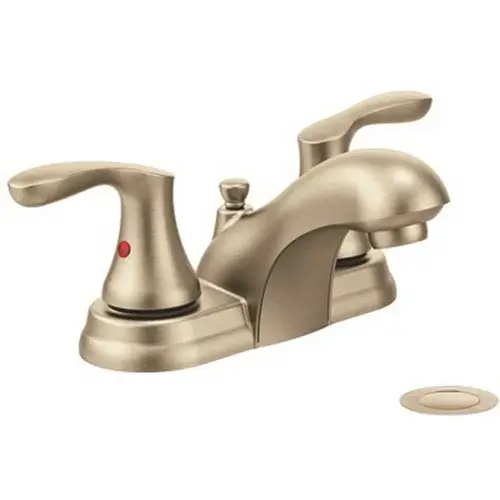 Cornerstone 4 in. Centerset 2-Handle Bathroom Faucet in Brushed Nickel