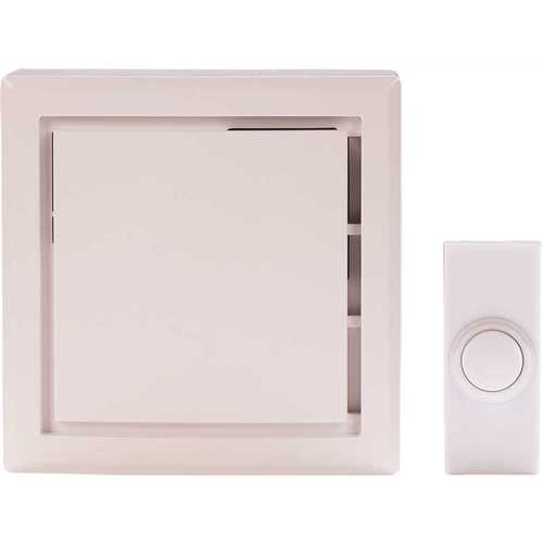 Wireless Plug-In Door Bell Kit with 1-Push Button in White
