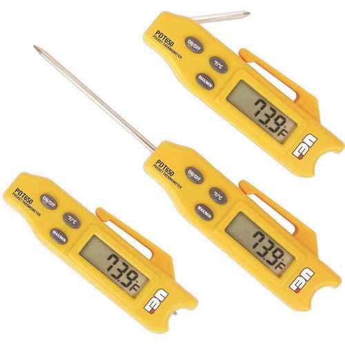 FOLDING POCKET THERMOMETER NIST CALIBRATED