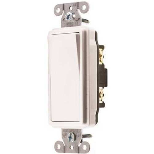 HUBBELL WIRING DS115W 15 Amp Single-Pole Hubbell Specification Grade Decorator Rocker Switch, White