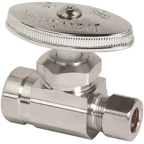 3/8 in. FIP Inlet x 3/8 in. O.D. Compression Outlet Multi-Turn Straight Valve in Chrome
