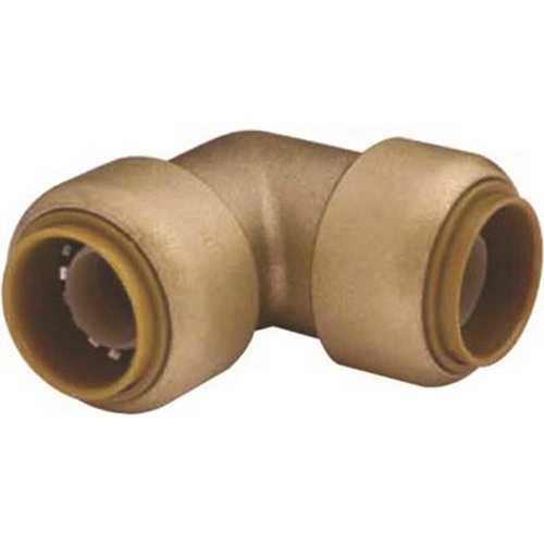 SharkBite U246LF 3/8 in. (1/2 in. O.D.) Brass Push-to-Connect 90-Degree Elbow