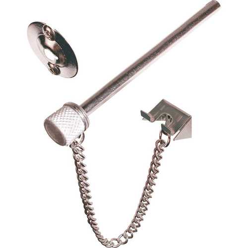 Sliding Door Steel Locking Pin With Chain - Pair