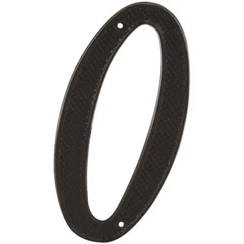 4 in. Black Number 0 - Pair