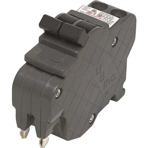 New UBIF Thin 20 Amp 1 in. 2-Pole Federal Pacific Stab-Loc Type NC Replacement Circuit Breaker