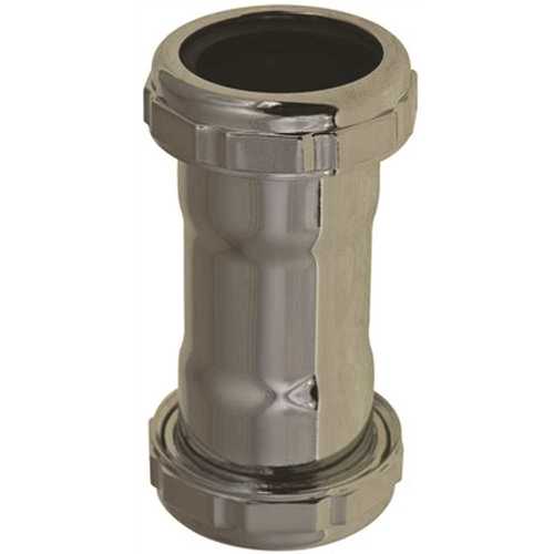 Coupling 1-1/4 in. Brass Slip Joint Chrome