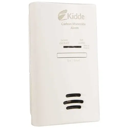 Plug-In Carbon Monoxide Detector with AA Battery Backup White