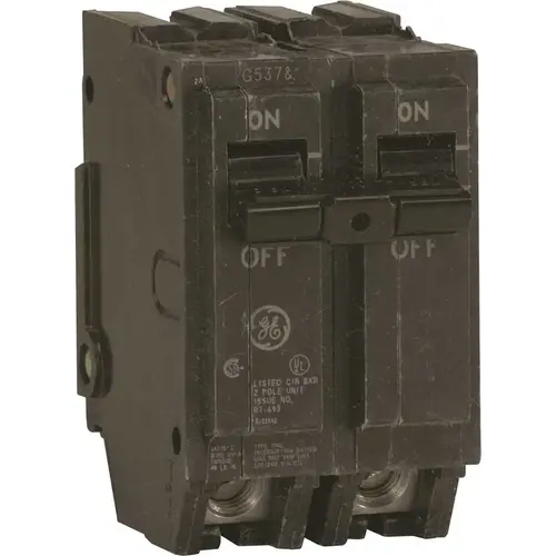 Q-Line 15 Amp 2 in. Double-Pole Circuit Breaker Black