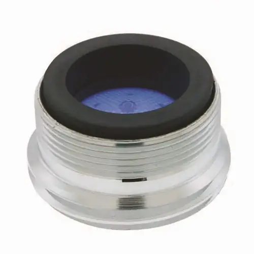 NEOPERL 5408805 Dual Thread 15/16 in. to 27 in. x 55/64 in. to 27 in. x Male 3/4 in. Lead Free Brass Hose Adapter chrome