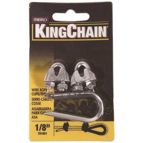 1/8 in. Zinc-Plated Wire Rope Clip and Thimble Set