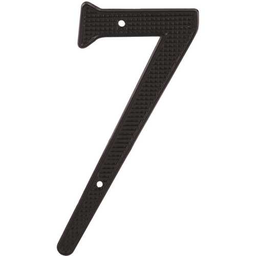 Prime-Line MP4117 4-1/4 in. House Number 7, Tall, Diecast, Black - Pair