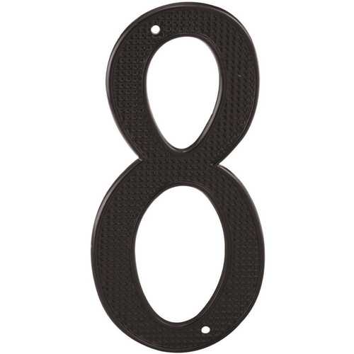 4 in. Black Number 8 - Pair