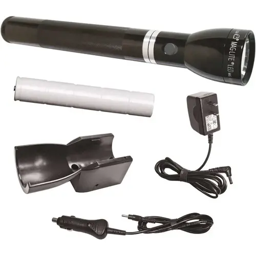 Rechargeable LED Flashlight System Black