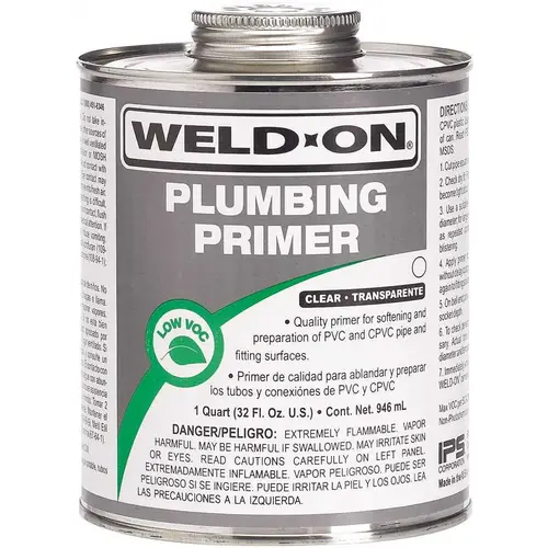 IPS Corporation 14030 Weld On PVC / cPVC Primer, Clear, Quart