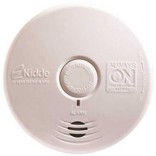 10-Year Sealed Battery Smoke Detector with Photoelectric Sensor White