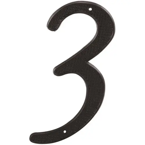 Black Number 3, 4 in - Pair