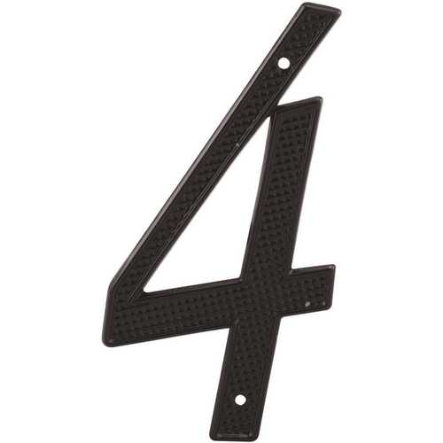 4 in. Black Number 4 - Pair