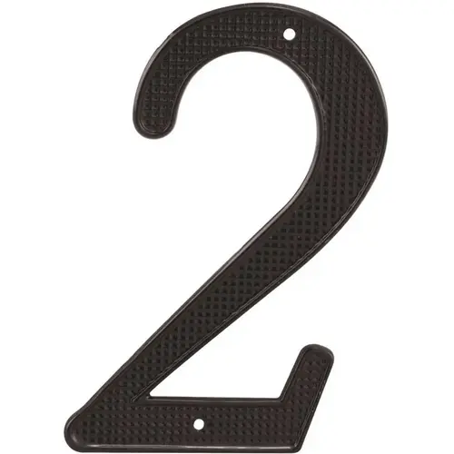 4 in. Black Number 2 - Pair