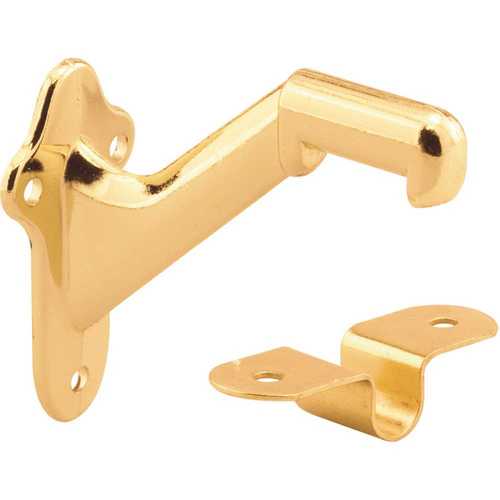 Prime-Line 55 5769 Brass-Plated Handrail Bracket Sets - Pair