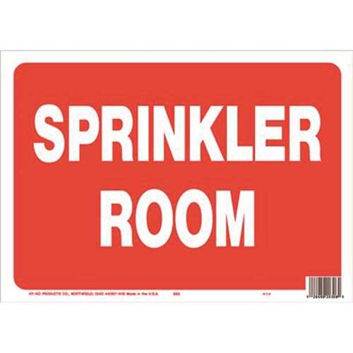 10 in. x 14 in. Polystyrene Sprinkler Room Sign