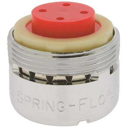 Spring-Flo 2.2 GPM 15/16 in. 27 Regular Male with Tightening Grooves Faucet Aerator Chrome - pack of 6