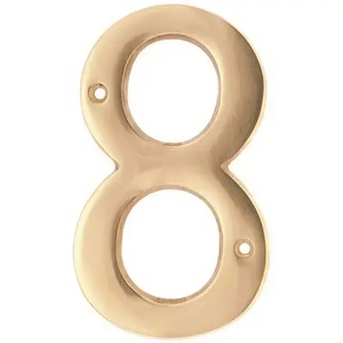 4 in. Solid Brass Number 8