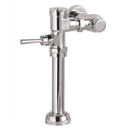 American Standard 6047161.002 Manual 1.6 GPF Exposed Flushometer for 1-1/2 in. Top Spud Commercial Toilet Bowl Chrome