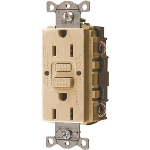 HUBBELL WIRING GFRST15I 15 Amp 125-Volt NEMA 5-15R Hubbell Autoguard Commercial Standard GFCI Receptacle, Ivory