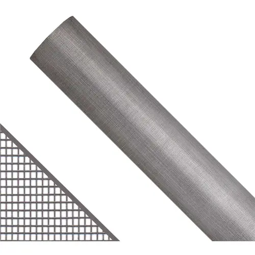 New York Wire FCS8801-M Insect Screen, 100 ft L, 36 in W, Fiberglass, Gray