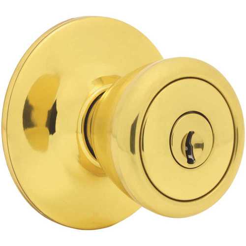 Legend 809095 Polished Brass Tulip Entry Door Knob Featuring Master Key