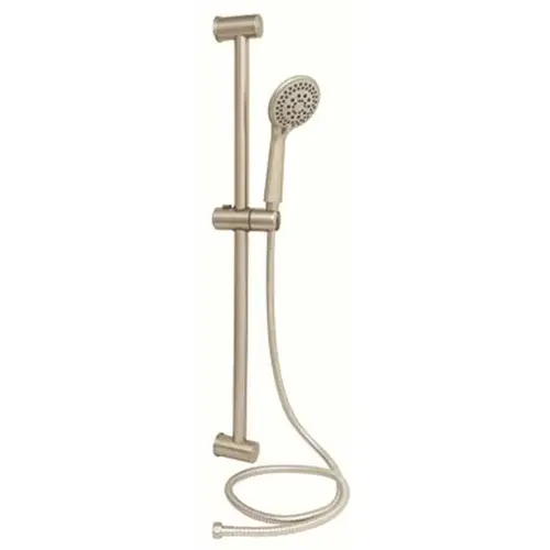 5-Spray 4 in. Single Wall Mount Low Flow Handheld Adjustable Shower Head in Brushed Nickel