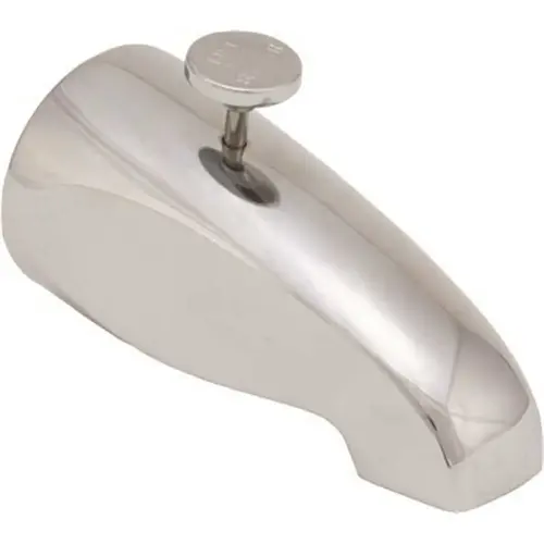 1/2 in. or 3/4 in. IPS Bathtub Spout with Diverter in Chrome Chrome Plated