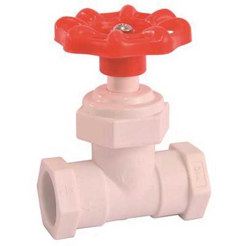 3/4 in. Slip x Slip PVC Stop Valve White