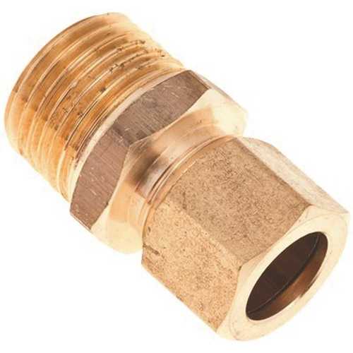 Proplus 272396 1/4 in. x 1/2 in. Lead Free Brass Compression Male Adapter