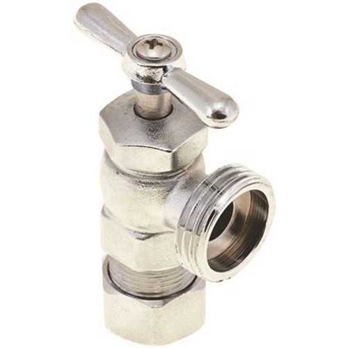 Proplus 262163 Brass 1/2 in. Compression Chrome Plated Valve Washing