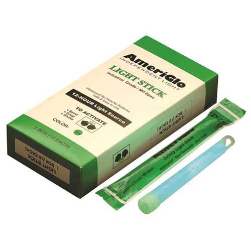 LIGHT STICKS, 12 HOUR, 6 IN., GREEN - pack of 10