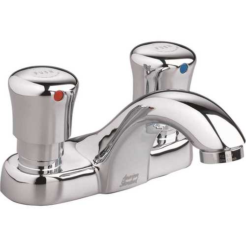 American Standard 1340.225.002 Metering Single Hole 2-Handle Low-Arc Bathroom Faucet in Polished Chrome