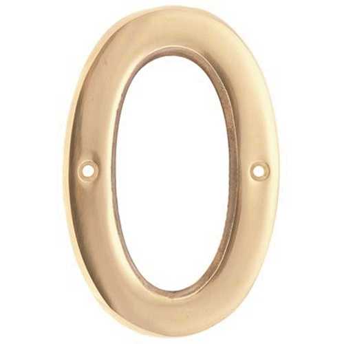 4 in. Solid Brass Number 0