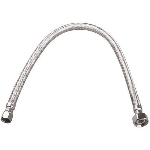 3/8 in. Flare x 1/2 in. FIP x 16 in. Braided Stainless Steel Faucet Supply Line