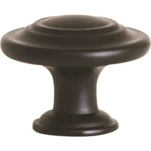 1-1/4 in. Matte Black Design House Cabinet Knob - pack of 5