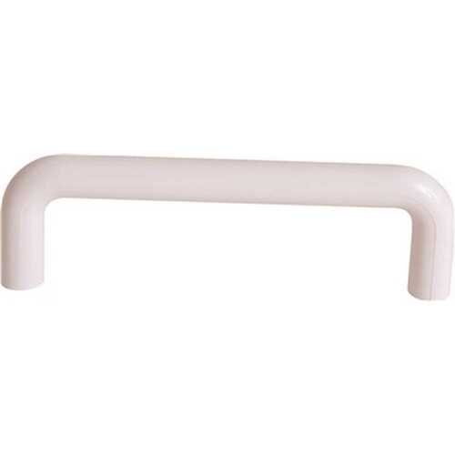 Design House 4 in. White Plastic Decorative Drawer Center-to-Center Pull - pack of 5