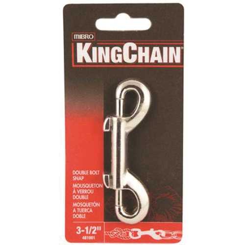 KingChain 481001 3-1/8 in. Galvanized Steel Spring Link Security Snap