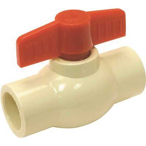 2.5 in. x 3.23 in. CPVC Ball Valve, Slip x Slip, 1/2 in