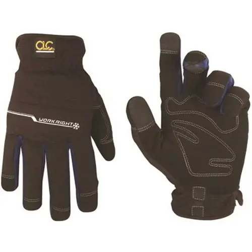 WorkRight Winter Large High Dexterity Work Glove Pair Black/Blue