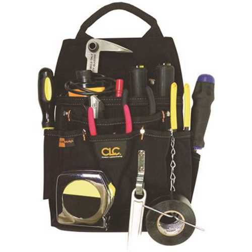 12-Pocket Professional Electrician's Tool Pouch in Black Pair