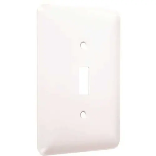 1-Gang Maxi Toggle Wallplate, Smooth White
