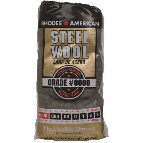 #4/0 12 Pad Steel Wool, Super Fine Grade - pack of 12