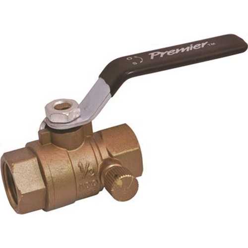 3/4 in. Lead Free Full Port Ball Valve with Drain Threaded Chrome