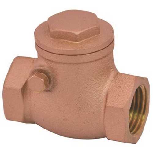 1-1/2 in. FIP Lead Free Swing Check Valve with Brass Body