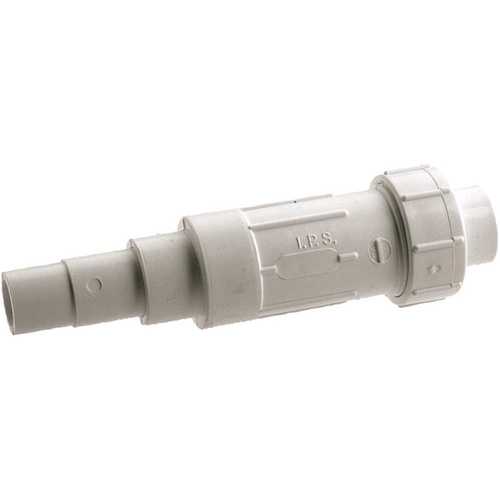 Repair Pipe Coupling, 1 in, PVC, White, SCH 40 Schedule, 160 psi Pressure